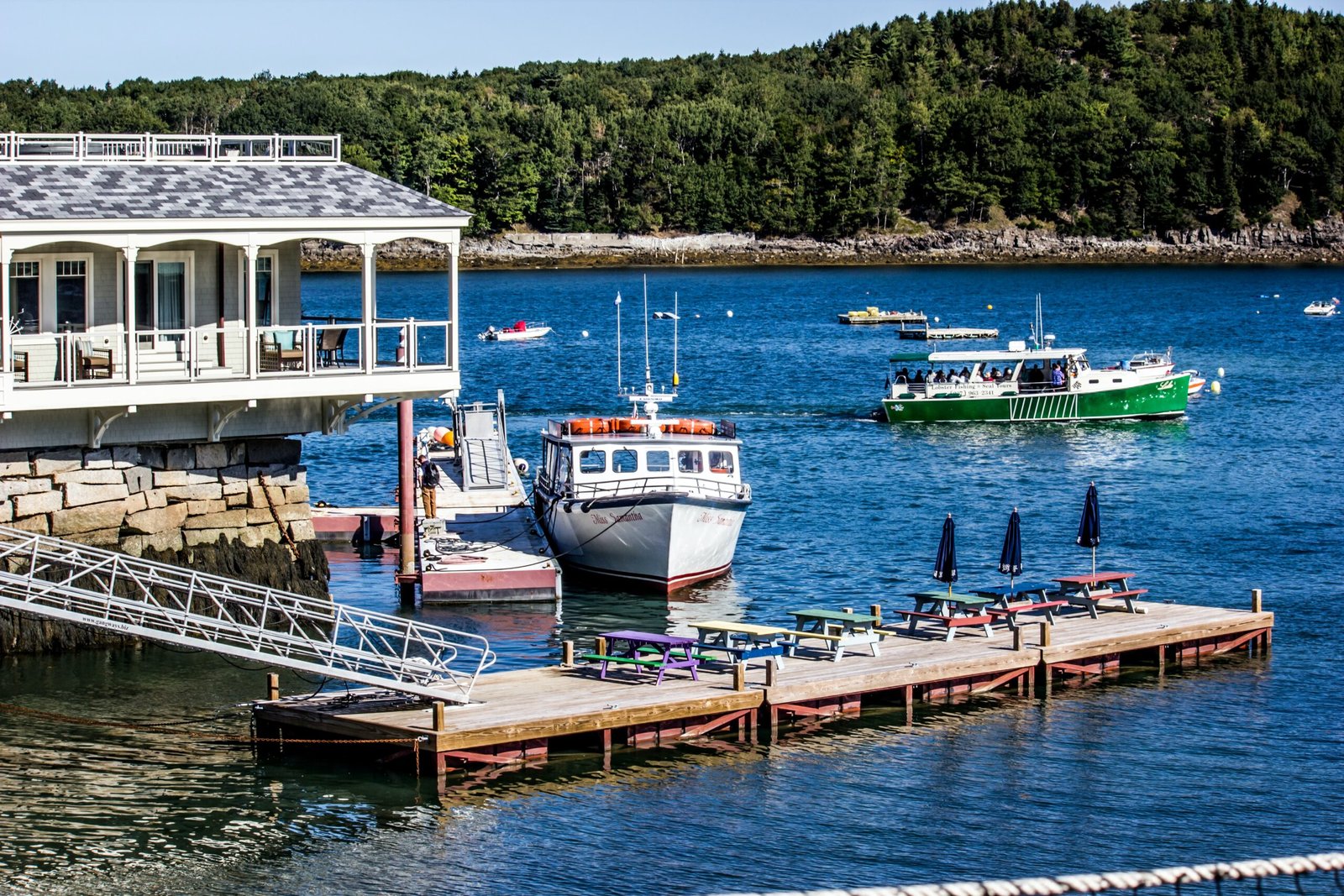 boats parked on dock during daytime