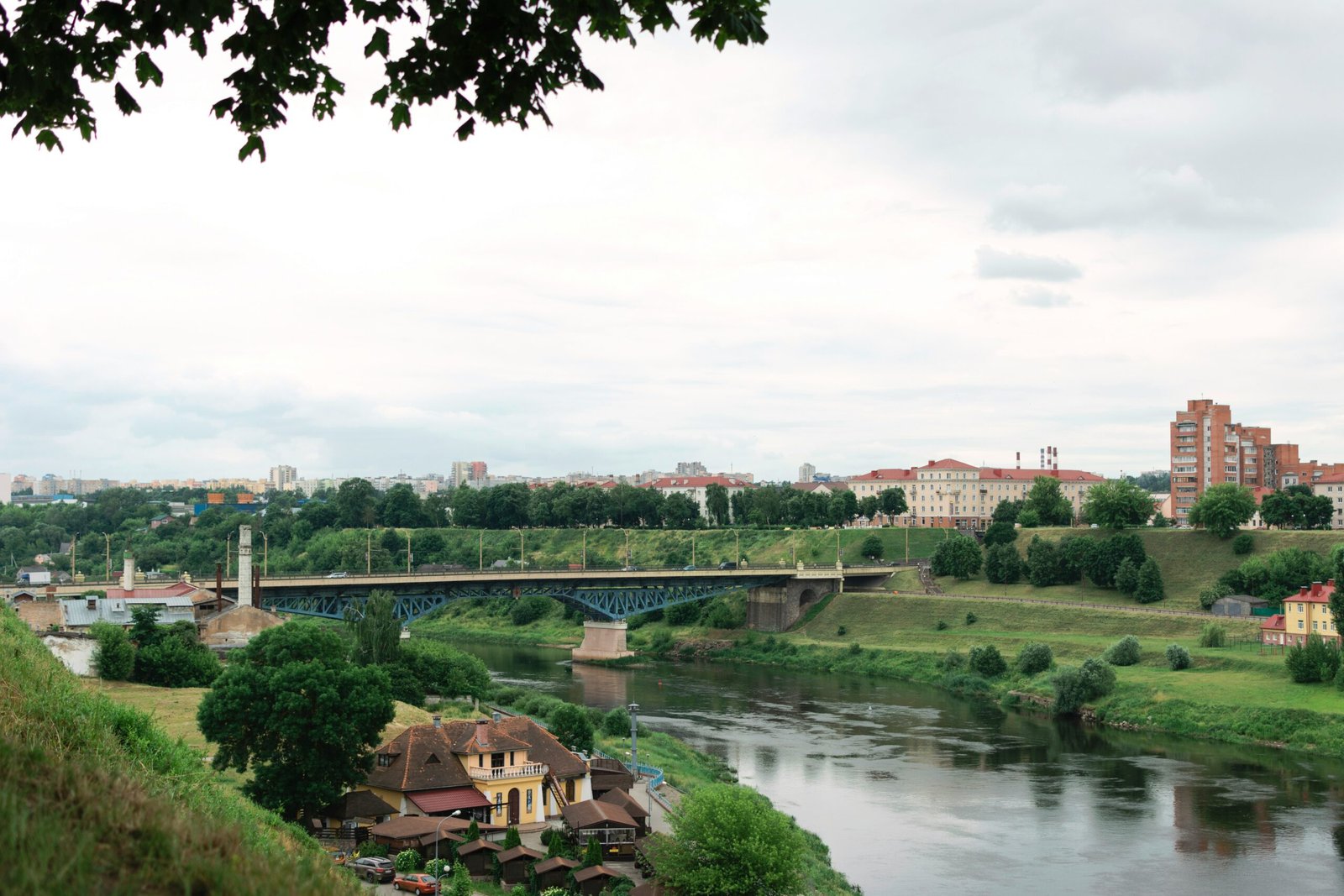 a bridge over a river